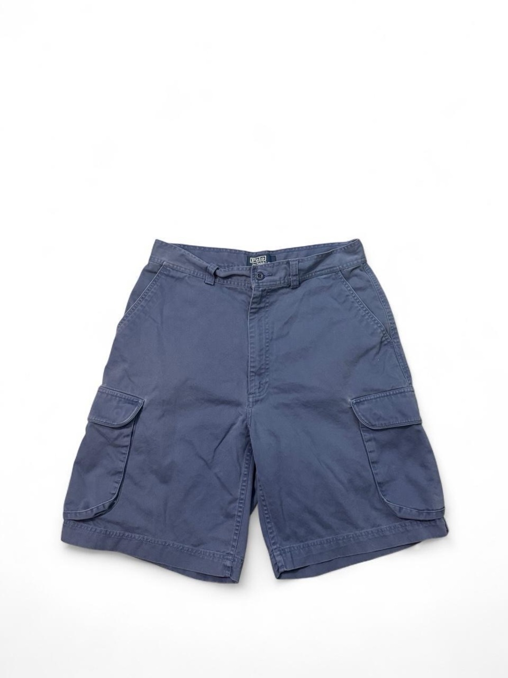 Vintage 90s polo Ralph Lauren chino cargo shorts blue 32 waist mens 9.5” inseam